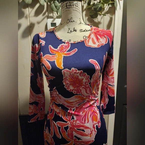 Lilly Pulitzer Madidon Floral Print Ruched Dress - Picture 3 of 7